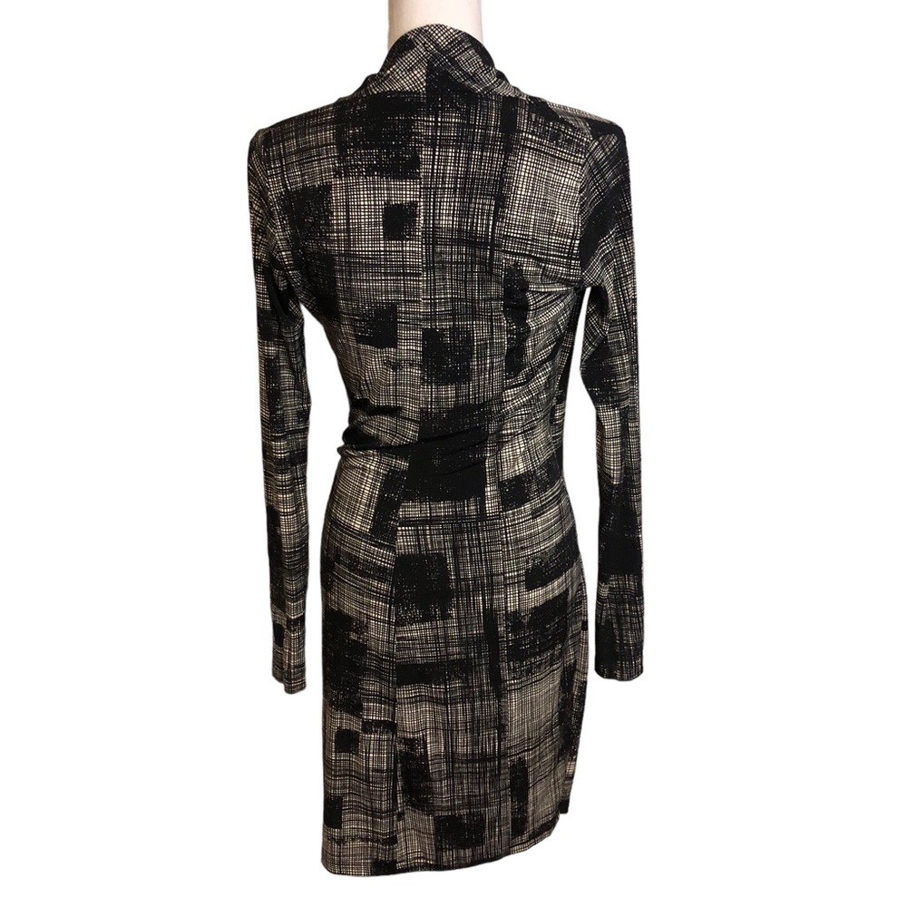 KamaliKulture Black & White Wrap Style Dress - Picture 3 of 6